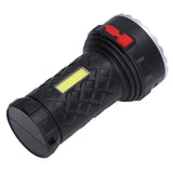 LED Flashlight High Brightness Four Lighting Modes Ergonomic Compact Portable USB Rechargeable Torch - Side View