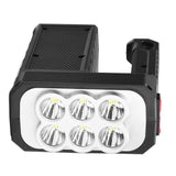 6LED Flashlight Multifunctional Hand Light USB Charging 4 Mode Waterproof Flashlight for Outdoor Camping - Side View
