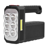 6LED Flashlight Multifunctional Hand Light USB Charging 4 Mode Waterproof Flashlight for Outdoor Camping - Top-Down View