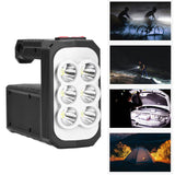 6LED Flashlight Multifunctional Hand Light USB Charging 4 Mode Waterproof Flashlight for Outdoor Camping - Extra Image