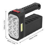 6LED Flashlight Multifunctional Hand Light USB Charging 4 Mode Waterproof Flashlight for Outdoor Camping