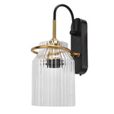 E26/E27 Wall Light Retro Glass Lampshade Wall Sconce Lamp for Bedroom Headboard Living Room110V‑240V - Front View