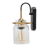 E26/E27 Wall Light Retro Glass Lampshade Wall Sconce Lamp for Bedroom Headboard Living Room110V‑240V - 45-Degree Angle