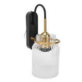 E26/E27 Wall Light Retro Glass Lampshade Wall Sconce Lamp for Bedroom Headboard Living Room110V‑240V - Low Angle