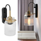 E26/E27 Wall Light Retro Glass Lampshade Wall Sconce Lamp for Bedroom Headboard Living Room110V‑240V - Extra Image