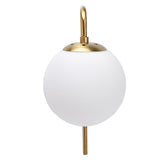 Nordic Modern E27 Glass Ball LED Wall Light Frosted Texture Round Bedroom Wall Lamp 110‑240V - Top-Down View
