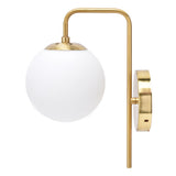 Nordic Modern E27 Glass Ball LED Wall Light Frosted Texture Round Bedroom Wall Lamp 110‑240V - 45-Degree Angle