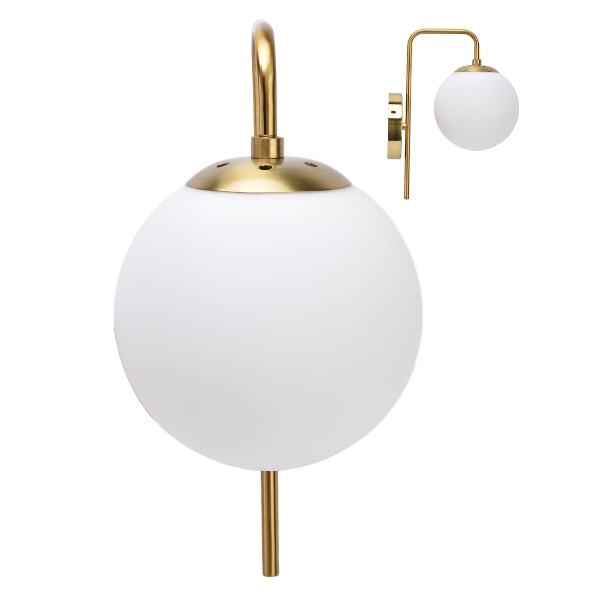Nordic Modern E27 Glass Ball LED Wall Light Frosted Texture Round Bedroom Wall Lamp 110‑240V