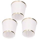3PCS E14 Lampshade Barrel Shape Table Lamp Shade Meson Installation Fabric Bedroom Ceiling Lamp Shade - Top-Down View