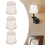 3PCS E14 Lampshade Barrel Shape Table Lamp Shade Meson Installation Fabric Bedroom Ceiling Lamp Shade - Extra Image