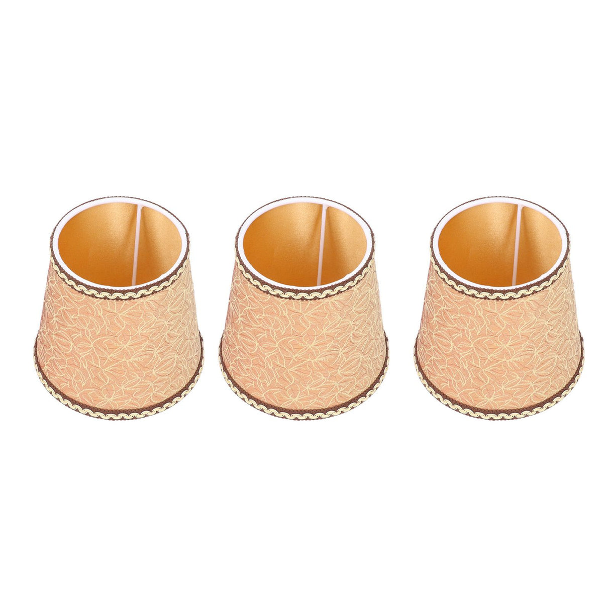 3Pcs Fabric Lampshade High Light Transmittance Perfect Edging Interventional Installation Safety Design Table Lamp Shade