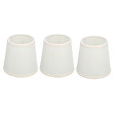 3Pcs Table Lampshade Hand Crafted High Transmittance Soft Cloth Highly Durable Safe Design Small Lamp Shades - Top-Down View
