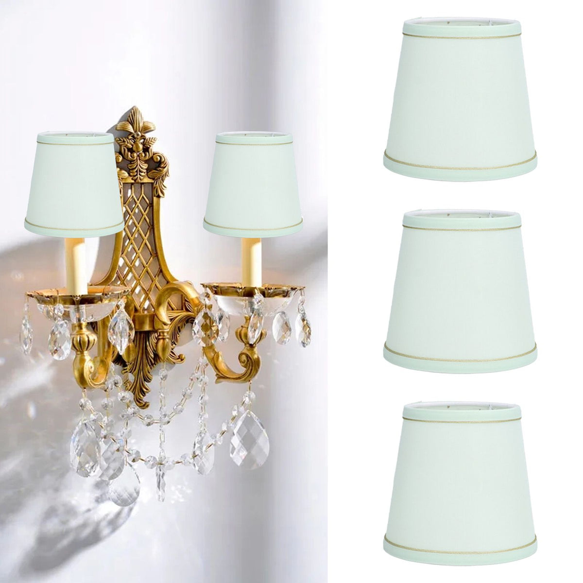 3pcs E14 Lamp Shade Modern Fabric Lamp Shade Cover for Dining Room Bedroom Corridor Kitchen