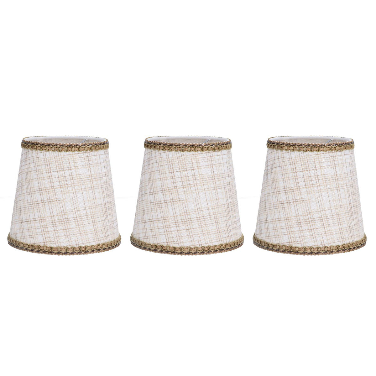 3Pcs Small Lamp Shades Hand Crafted Exquisite Soft Lightweight Dustproof High Luminousness Table Lampshade