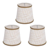 3Pcs Small Lamp Shades Hand Crafted Exquisite Soft Lightweight Dustproof High Luminousness Table Lampshade - Front View