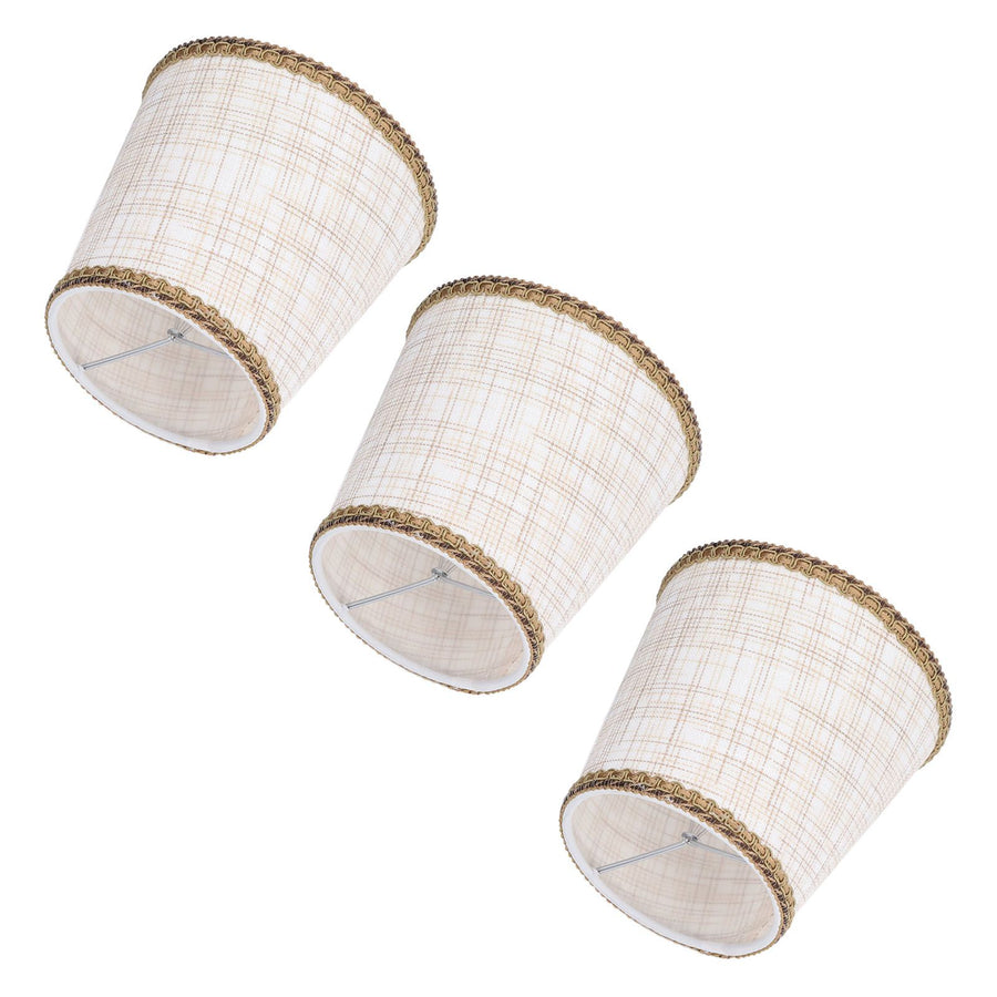 3Pcs Small Lamp Shades Hand Crafted Exquisite Soft Lightweight Dustproof High Luminousness Table Lampshade
