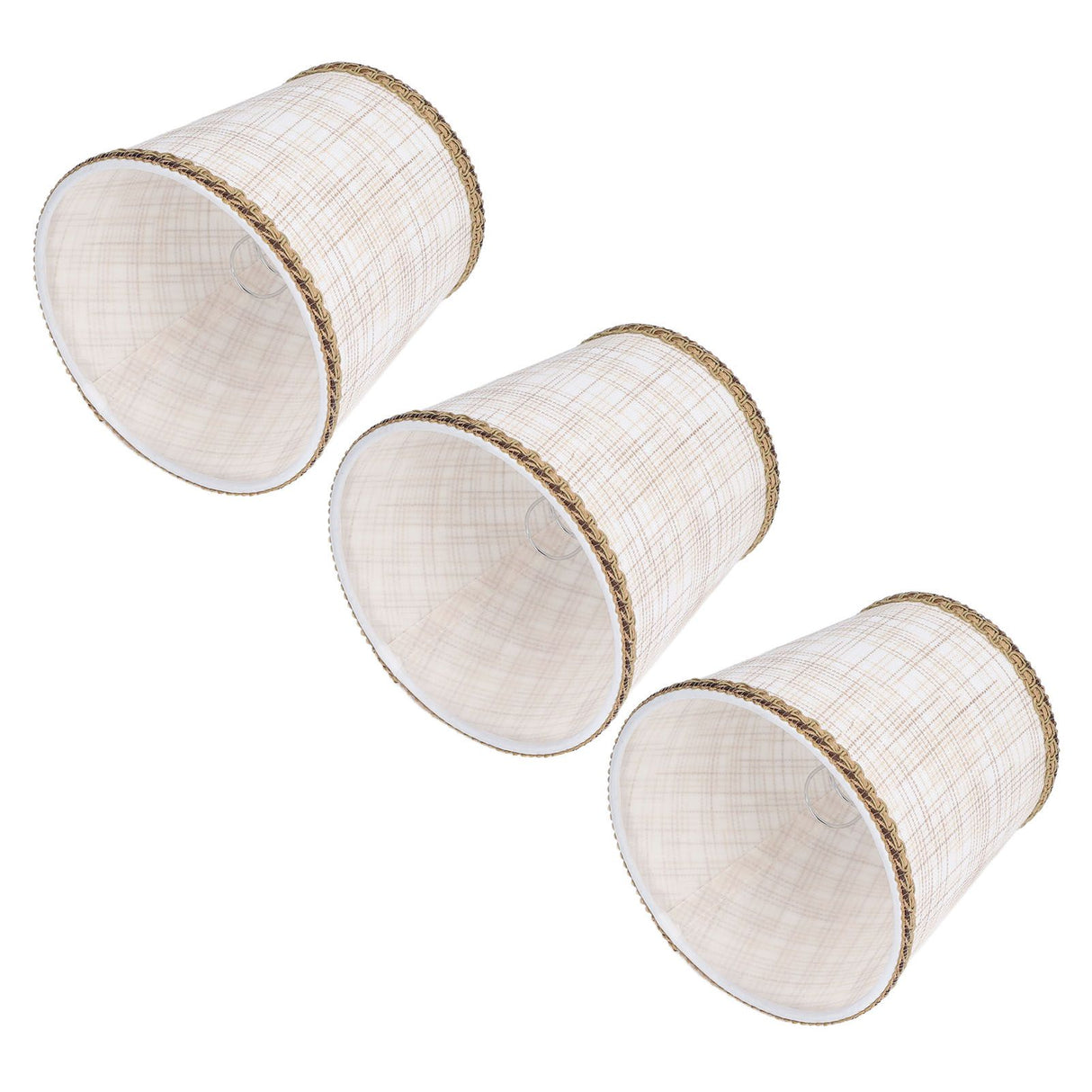 3Pcs Small Lamp Shades Hand Crafted Exquisite Soft Lightweight Dustproof High Luminousness Table Lampshade