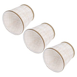 3Pcs Small Lamp Shades Hand Crafted Exquisite Soft Lightweight Dustproof High Luminousness Table Lampshade - Top-Down View
