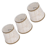 3Pcs Small Lamp Shades Hand Crafted Exquisite Soft Lightweight Dustproof High Luminousness Table Lampshade