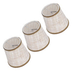 3Pcs Small Lamp Shades Hand Crafted Exquisite Soft Lightweight Dustproof High Luminousness Table Lampshade