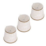 3Pcs Small Lamp Shades Hand Crafted Exquisite Soft Lightweight Dustproof High Luminousness Table Lampshade