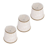 3Pcs Small Lamp Shades Hand Crafted Exquisite Soft Lightweight Dustproof High Luminousness Table Lampshade