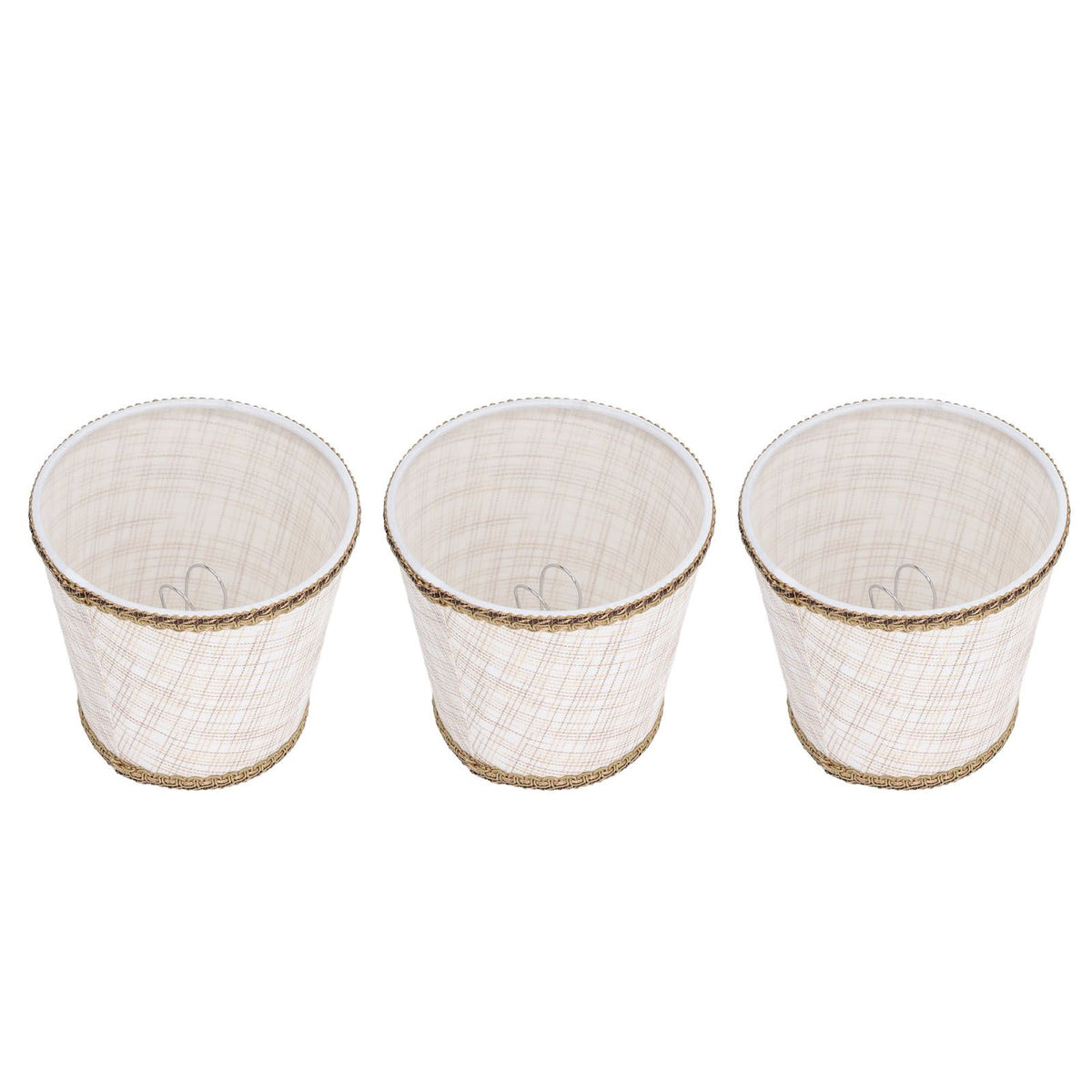 3Pcs Small Lamp Shades Hand Crafted Exquisite Soft Lightweight Dustproof High Luminousness Table Lampshade