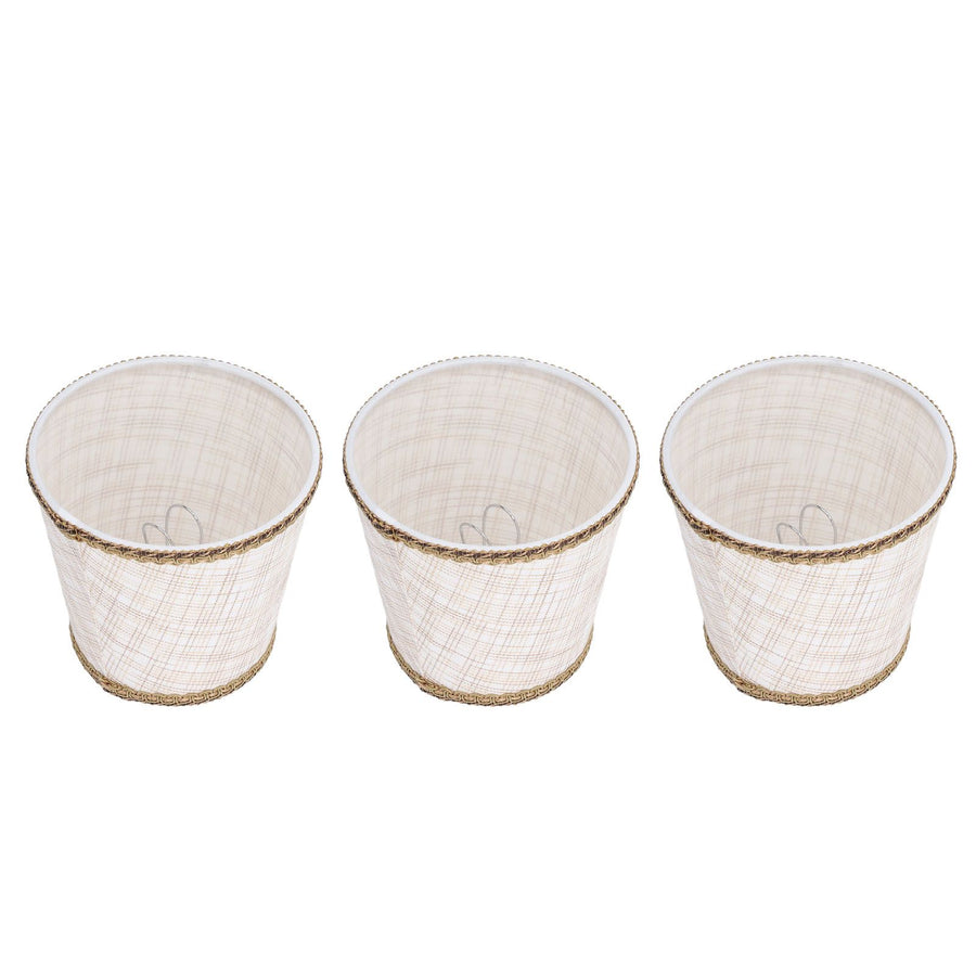 3Pcs Small Lamp Shades Hand Crafted Exquisite Soft Lightweight Dustproof High Luminousness Table Lampshade