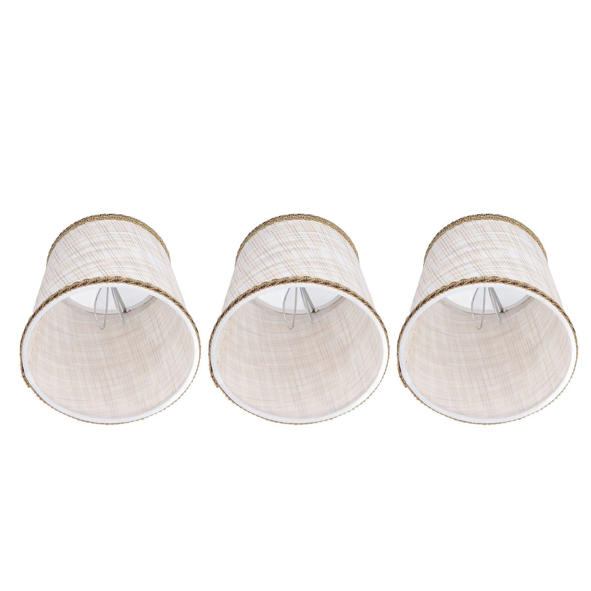 3Pcs Small Lamp Shades Hand Crafted Exquisite Soft Lightweight Dustproof High Luminousness Table Lampshade