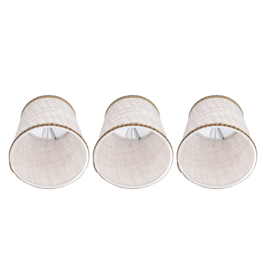 3Pcs Small Lamp Shades Hand Crafted Exquisite Soft Lightweight Dustproof High Luminousness Table Lampshade