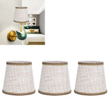3Pcs Small Lamp Shades Hand Crafted Exquisite Soft Lightweight Dustproof High Luminousness Table Lampshade