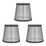 3pcs E14 Cloth Lamp Shade Excellent Light Transmission Chandelier Lamp Shade for Household