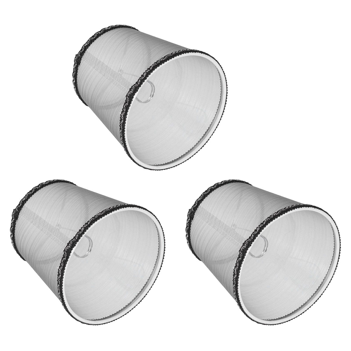 3pcs E14 Cloth Lamp Shade Excellent Light Transmission Chandelier Lamp Shade for Household