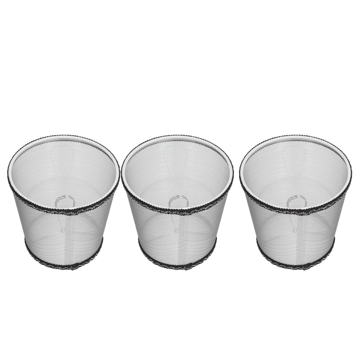 3pcs E14 Cloth Lamp Shade Excellent Light Transmission Chandelier Lamp Shade for Household