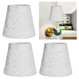 3Pcs Small Lamp Shades E14 Bright Surface Thin Lightweight High Transmittance Safe Design Table Lampshade
