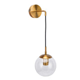 Modern Retro Wall Lamp Decorative Minimalis Glass Ball E27 Wall Light for Living Room Bedroom Study 110‑240V
