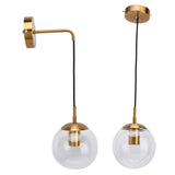 Modern Retro Wall Lamp Decorative Minimalis Glass Ball E27 Wall Light for Living Room Bedroom Study 110‑240V