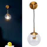 Modern Retro Wall Lamp Decorative Minimalis Glass Ball E27 Wall Light for Living Room Bedroom Study 110‑240V