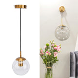 Modern Retro Wall Lamp Decorative Minimalis Glass Ball E27 Wall Light for Living Room Bedroom Study 110‑240V