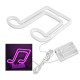 LED Neon Light Music Note Neon Night Light Concert Wall Lamp Party Wall Hanging Neon LampPink Light