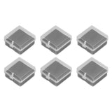 10PCS 4x4x2cm Lamp Holder Storage Box Portable Jewelry Storage Box Small Parts Medicine Storage Container - Top-Down View