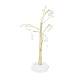 Tabletop Bonsai Tree Lamp Adjustable Safe Use Stable Night Light with Copper Wire USB Cable for Home Christmas Office36L Pearl Warm Light - Close-Up Angle