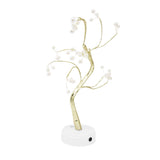 Tabletop Bonsai Tree Lamp Adjustable Safe Use Stable Night Light with Copper Wire USB Cable for Home Christmas Office36L Pearl Warm Light