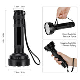 UV Flashlight 100 LED Beads 395nm Easy Use Excellent Performance Anti Slip Treatment Fluorescent Detection Supplies