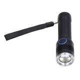 LED Flashlight Telescopic Zoom Protective Function Aluminum Alloy Barrel 2000LM Zoom FlashlightBlack