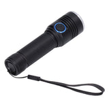 LED Flashlight Telescopic Zoom Protective Function Aluminum Alloy Barrel 2000LM Zoom FlashlightBlack - Low Angle
