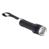 LED Flashlight Telescopic Zoom Protective Function Aluminum Alloy Barrel 2000LM Zoom FlashlightBlack