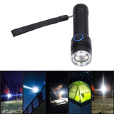 LED Flashlight Telescopic Zoom Protective Function Aluminum Alloy Barrel 2000LM Zoom FlashlightBlack - Extra Image