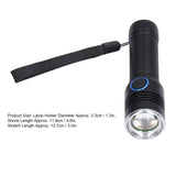 LED Flashlight Telescopic Zoom Protective Function Aluminum Alloy Barrel 2000LM Zoom FlashlightBlack - Extra Image