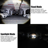 LED Flashlight Telescopic Zoom Protective Function Aluminum Alloy Barrel 2000LM Zoom FlashlightBlack - Extra Image